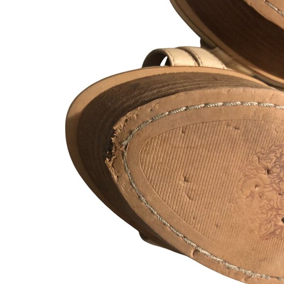 Vince Camuto Paden Platform Sandals Strappy Open Toe Leather Beige 10 - Picture 8 of 11